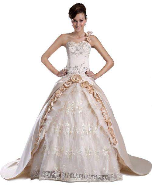 Stunning Satin and Lace Wedding Dress